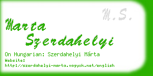 marta szerdahelyi business card